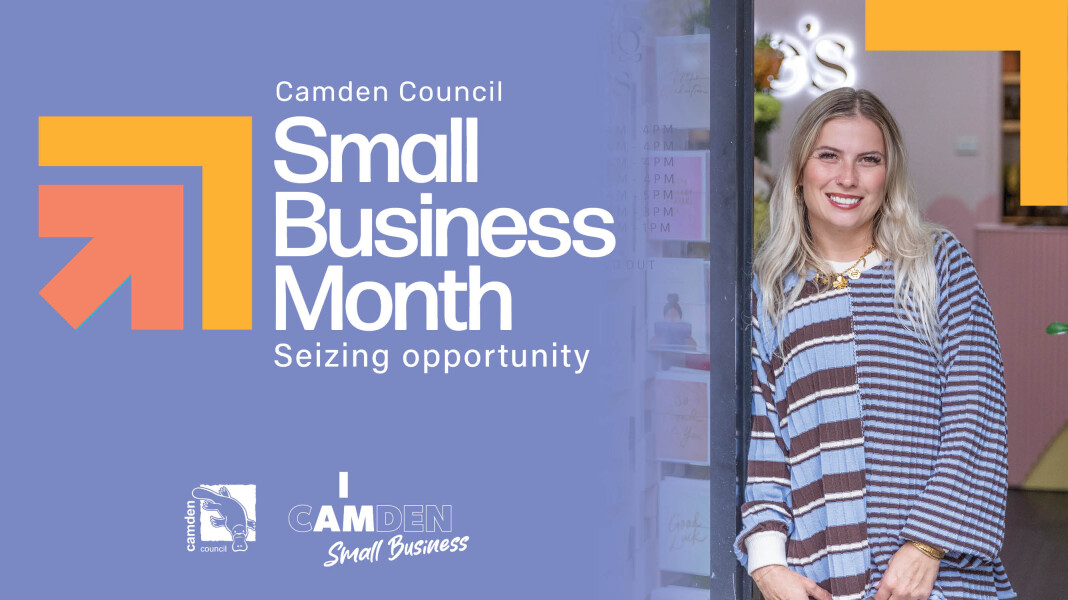 Camden Council Small Business Month 2026 campaign artwork.