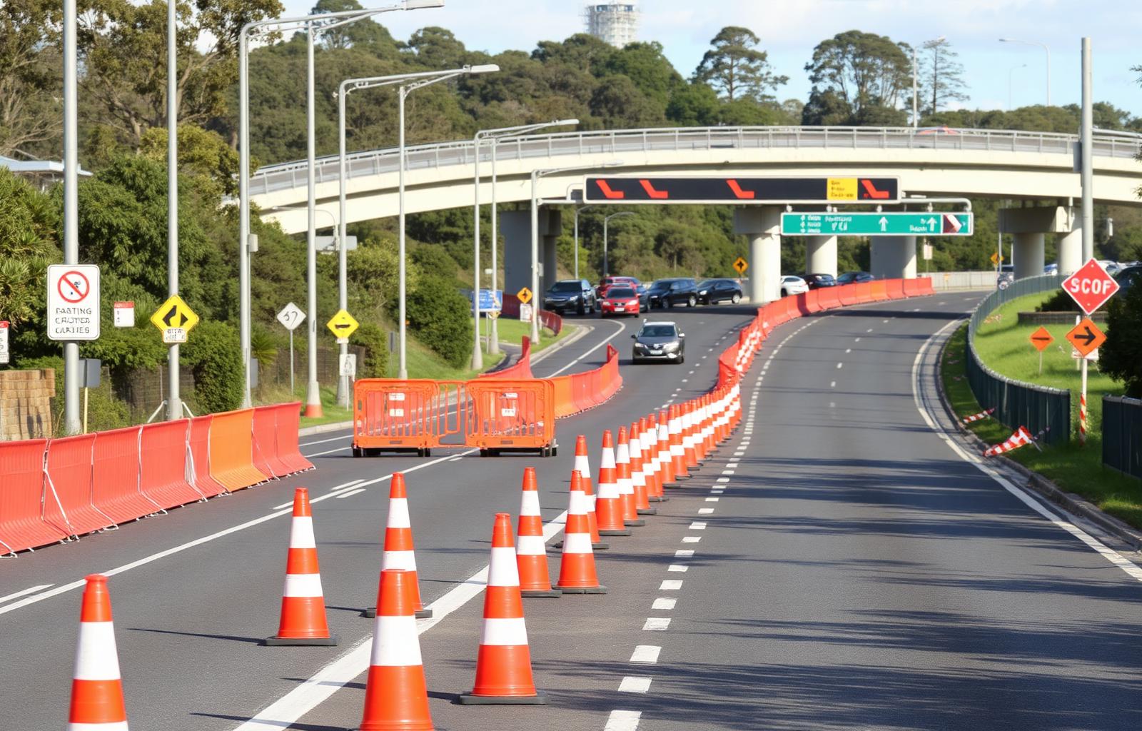 Hill Road upgrade works between Parramatta Road and Old Hill Link near Sydney Olympic Park.