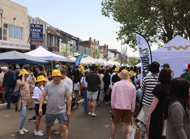 Crowds at Crows Nest Fest, the North Sydney community festival receiving extra council funding.