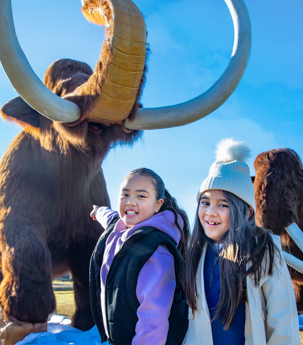 Sydney Zoo's official Creatures of the Ice Age promotional image for the winter program at Bungarribee.