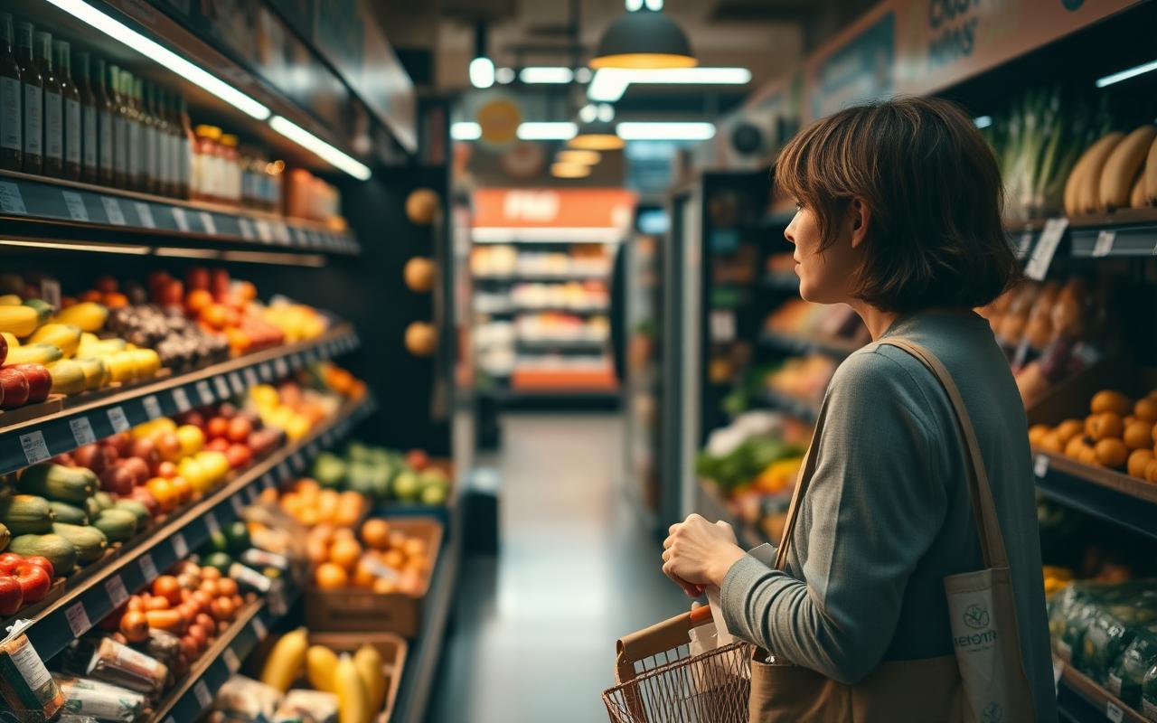 A shopper at a Sydney suburban grocery store