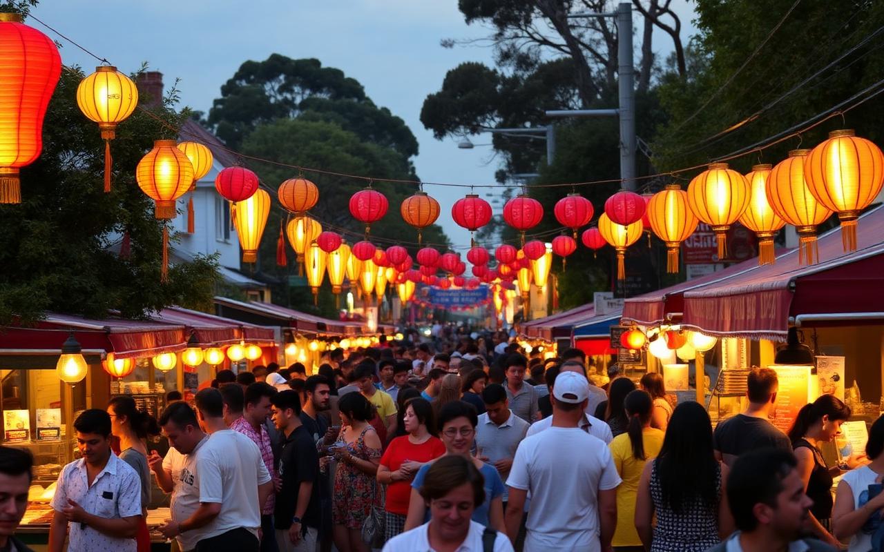 A multicultural street festival in a Sydney suburb