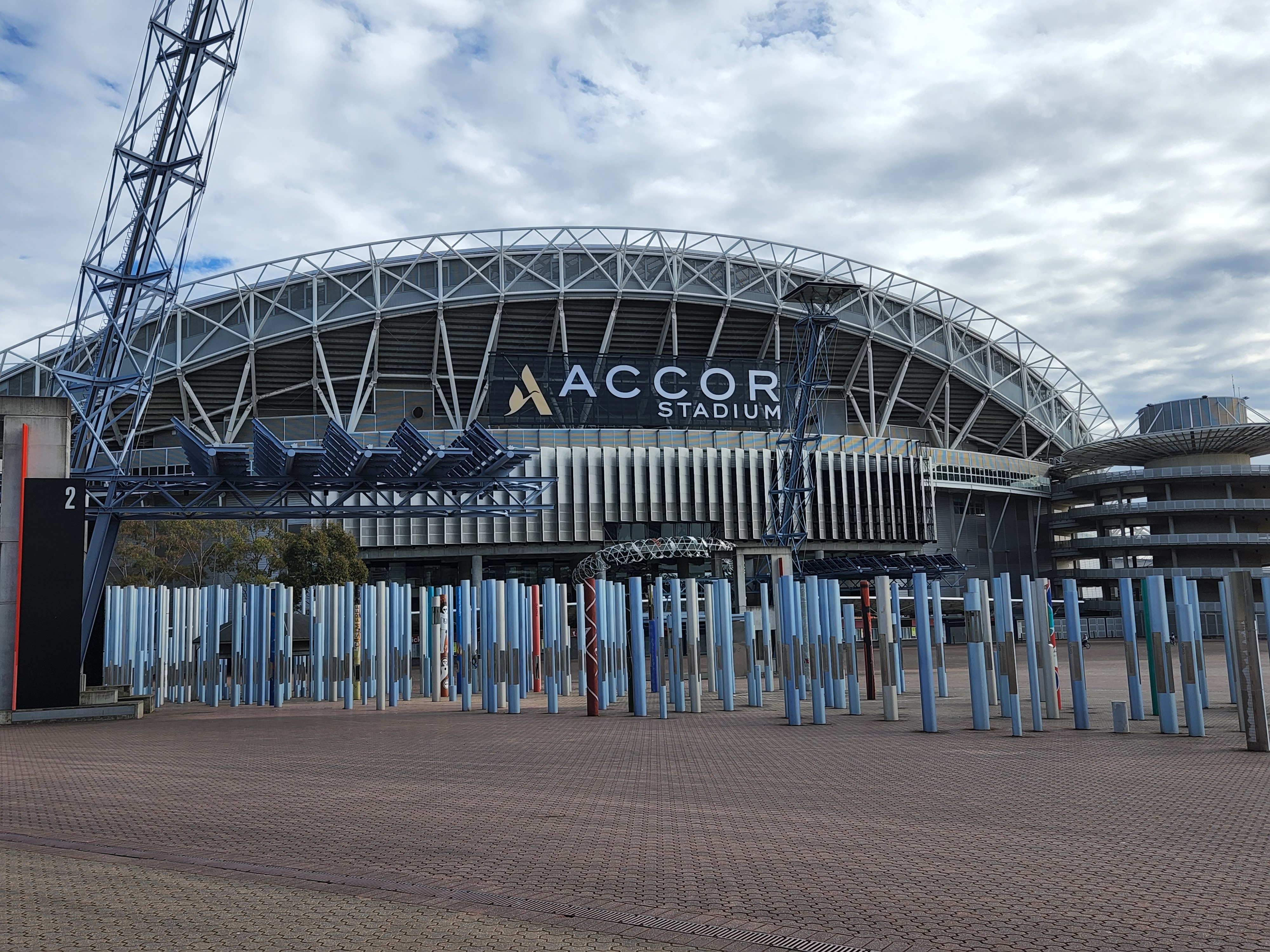 Accor Stadium at Sydney Olympic Park. The Australian Open badminton tournament is bringing world-tour sport into the broader Olympic Park precinct this week.
