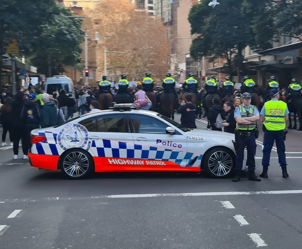 A NSW Police Highway Patrol vehicle photographed in Sydney. The Dee Why matter is now before the courts after an alleged group assault.