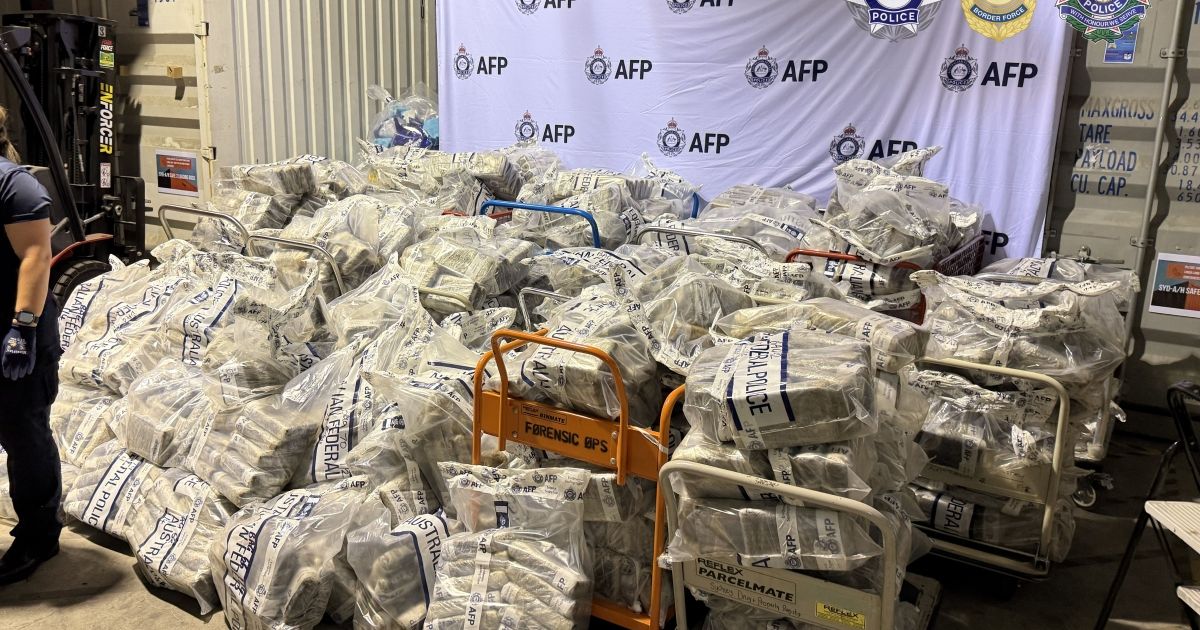 Plastic tubs of packaged cocaine located in an underground bunker system at a Londonderry property, according to the Australian Federal Police.